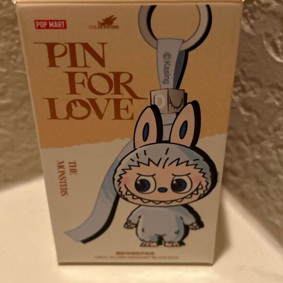 Authentic PopMart Labubu The Monsters Pin for Love Series “F” Yellow Plush Penda - Picture 8 of 14